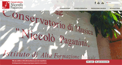 Desktop Screenshot of conservatoriopaganini.org